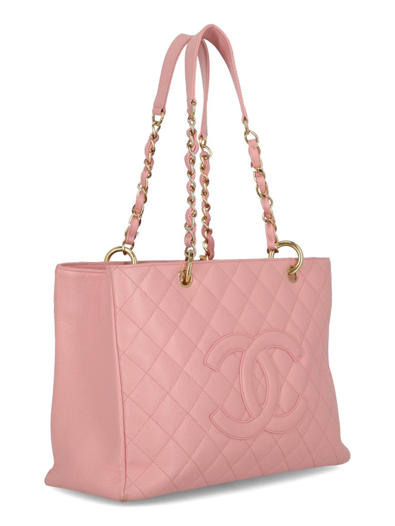 Chanel Women Shoulder bags Grand Shopping Tote Pink Leather at