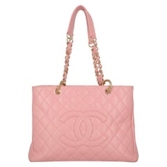 Chanel Women  Shoulder bags  Grand Shopping Tote Pink Leather
