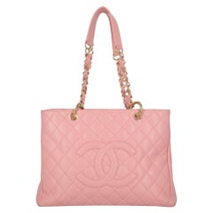 Chanel Frauen Umhängetaschen Grand Shopping Tote Rosa Leder