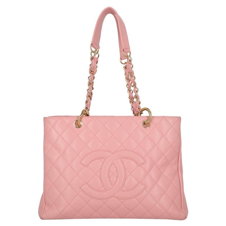 Chanel Women Shoulder bags Grand Shopping Tote Pink Leather