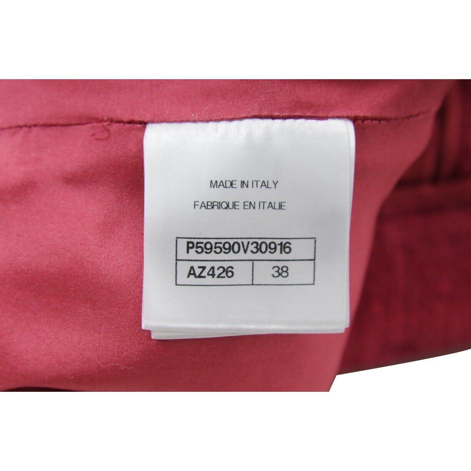 Chanel Frauen weites Bein Hose Größe 38 US6 Rose Rosa 100% Wolle Tweed stricken Hose im Angebot 4