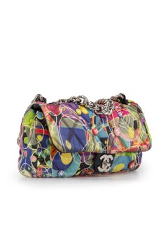 Chanel Women's 2006-08 Kaleidoscope Satin Medium Quilted Flap Bag