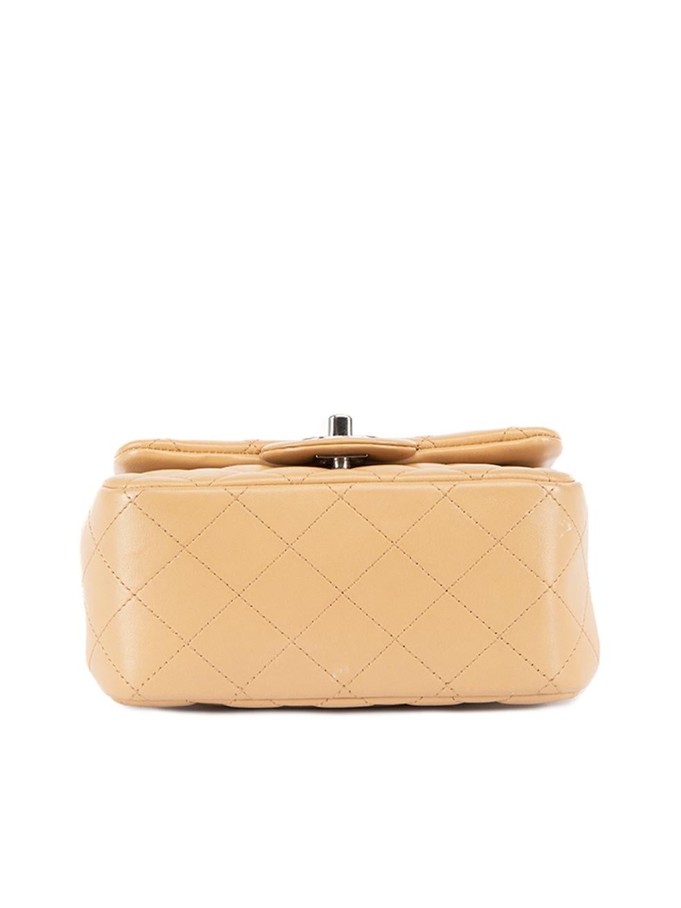 Chanel Women's 2018-19 Beige Mini Square Flap Bag 1