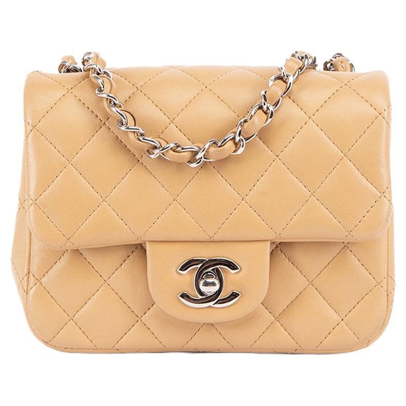 Chanel Women's 2018-19 Beige Mini Square Flap Bag