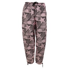 Chanel Womens 2023 Coco Beach Star Print Pink Black Pants IT 40 Joggers Trousers