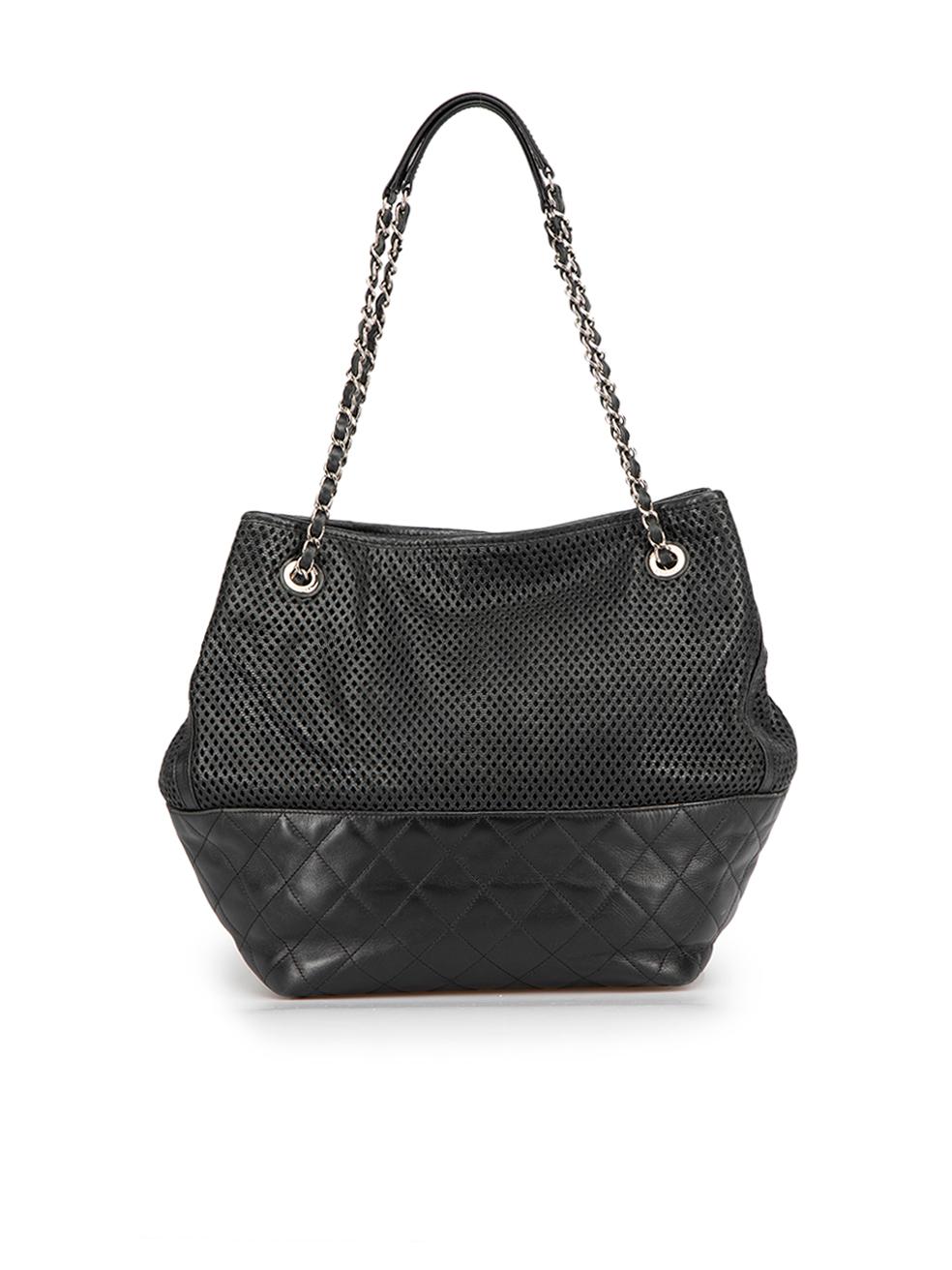 Chanel Women's Black Leather CC Up In The Air Tote In Good Condition For Sale In London, GB