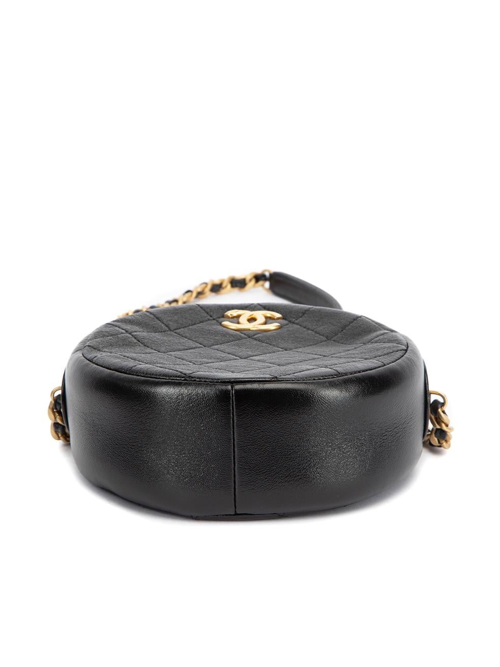 Chanel Women's Black Leather Round Chain Clutch 1