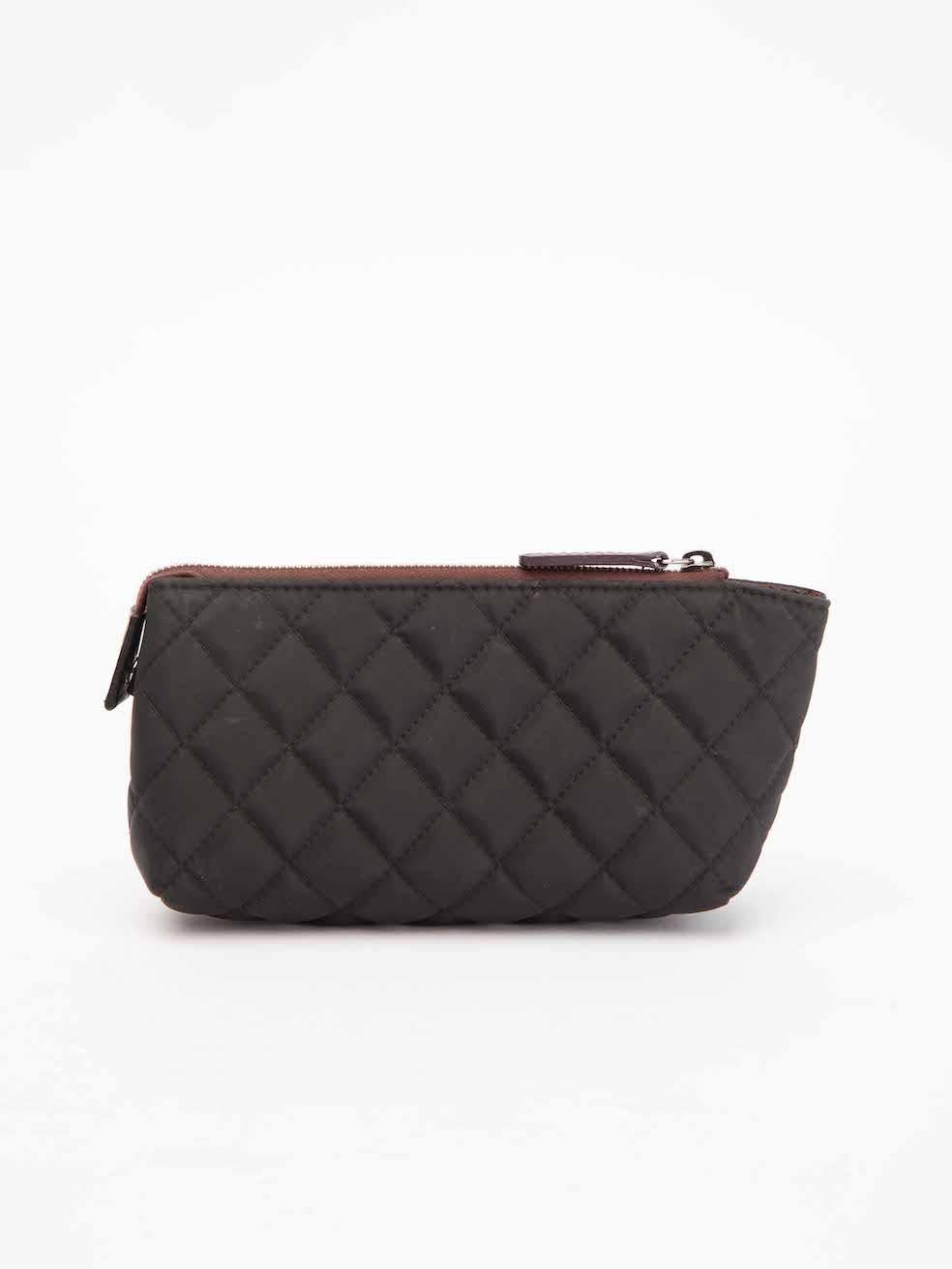 Chanel Women's Black Quilted CC Pouch In Good Condition In London, GB