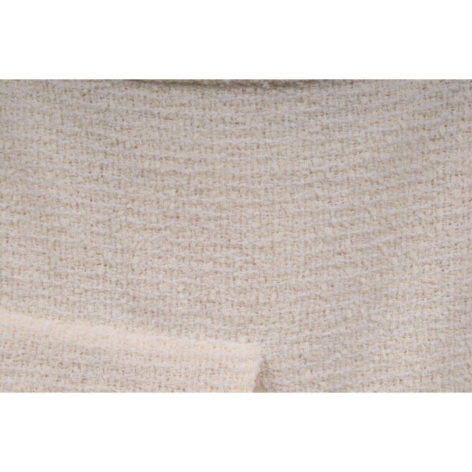 Chanel Womens CC Logo Mini Skirt 40 Nude Tan White Cargo Pocket Tweed Knit Excellent état - En vente à North Miami, FL