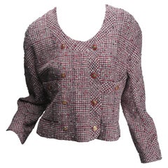 Chanel Women's Double-Breasted Tweed Cropped Jacket 
