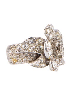 Chanel Women's Embellished Flower CC Ring