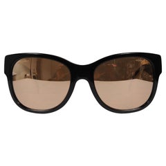 Chanel Mujer Espejadas CC Logo Gafas de sol 5270 Negro Oro Redondas Ovaladas