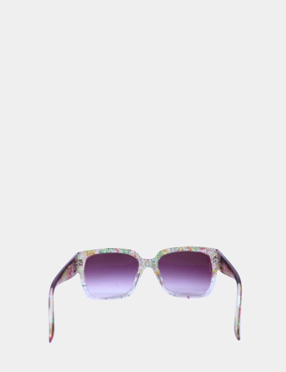 Purple Chanel Women's Multicolor Transparent CC Sunglasses