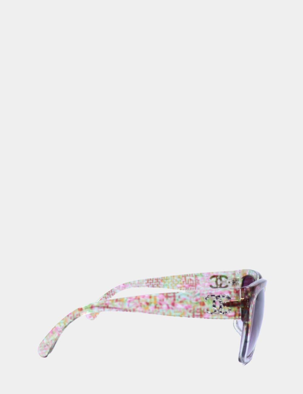 Chanel Women's Multicolor Transparent CC Sunglasses In Good Condition In Amman, JO