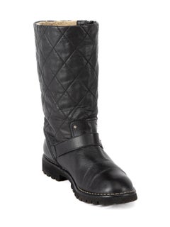 Chanel Women's Quilted Black Boots