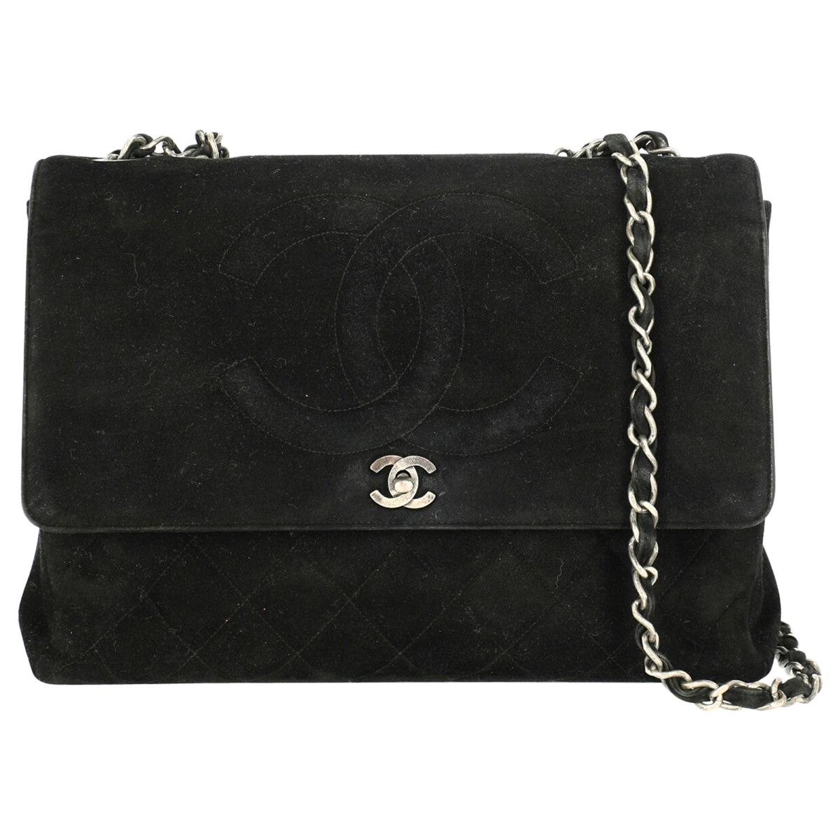 Chanel Women's Shoulder Bag Black Leather For Sale