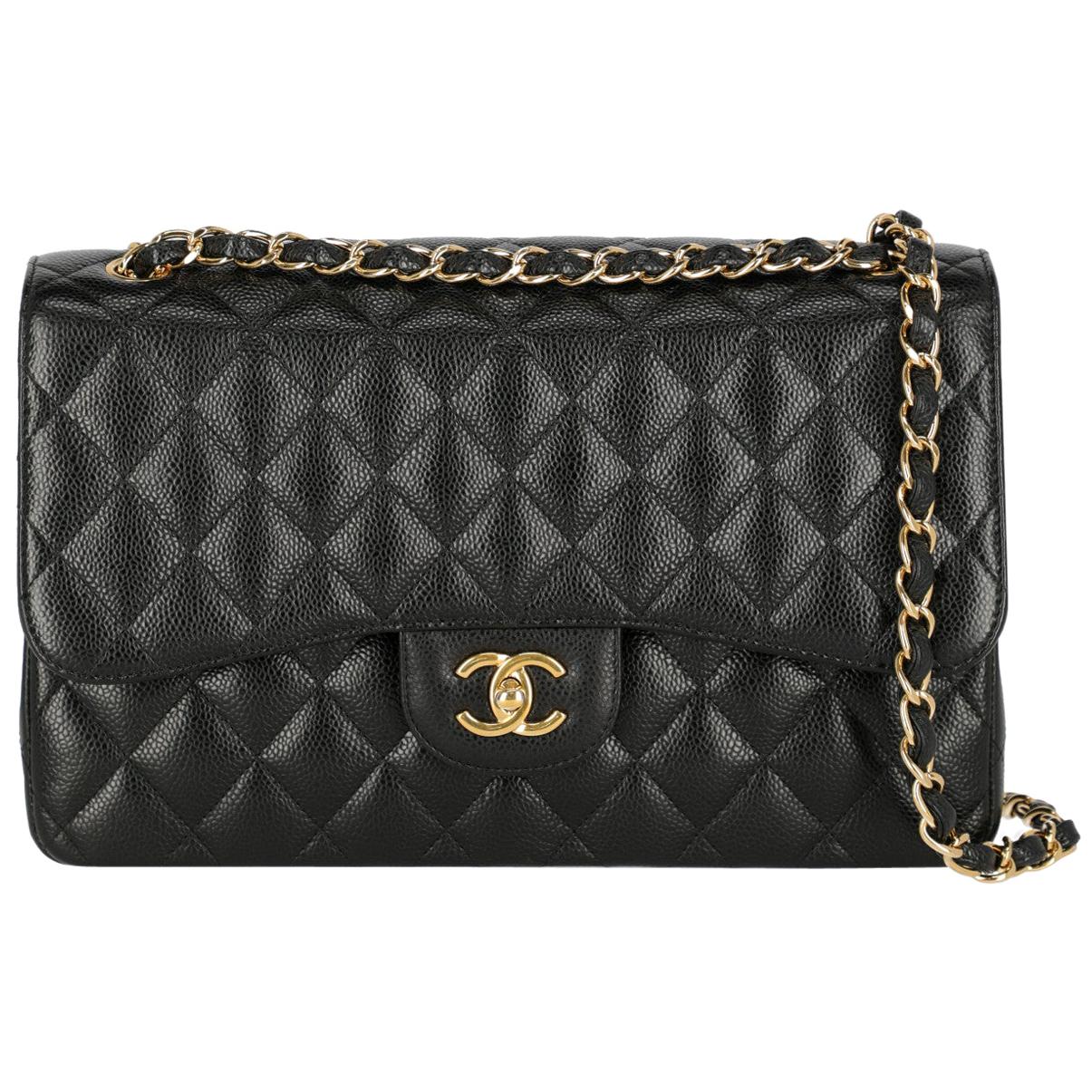 Chanel Women's Timeless Black Leather