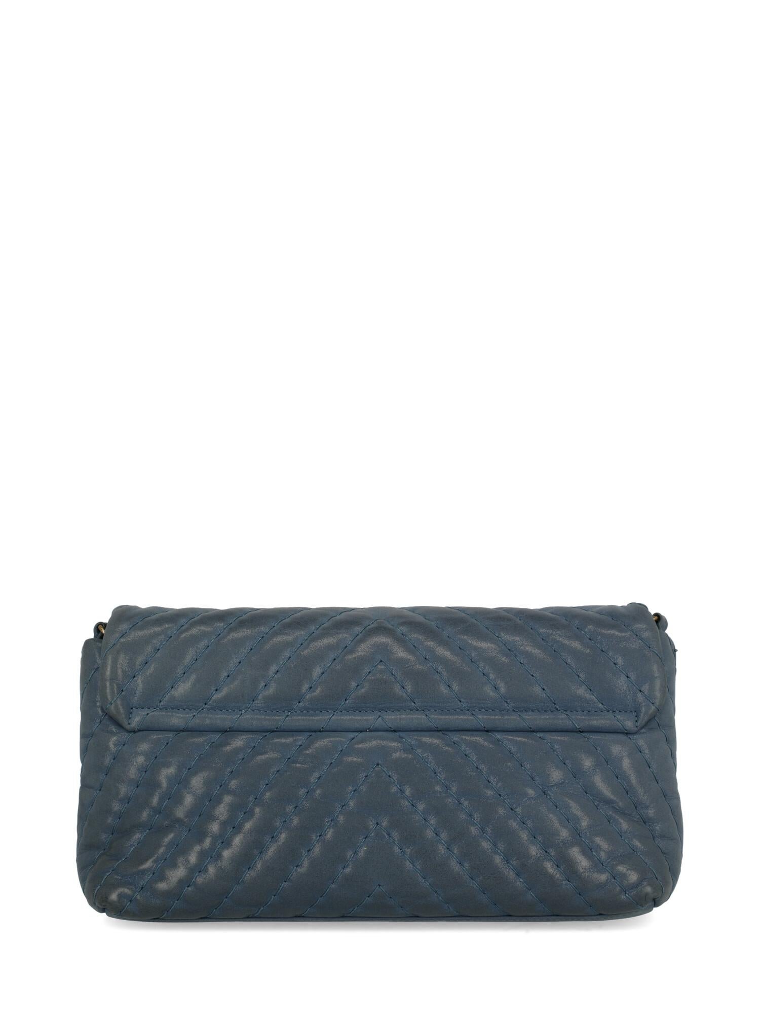 Black Chanel Women's Timeless Blue Fabric For Sale