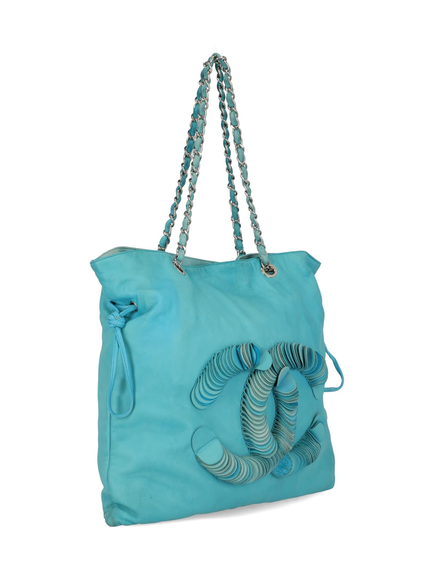 blue chanel tote bag