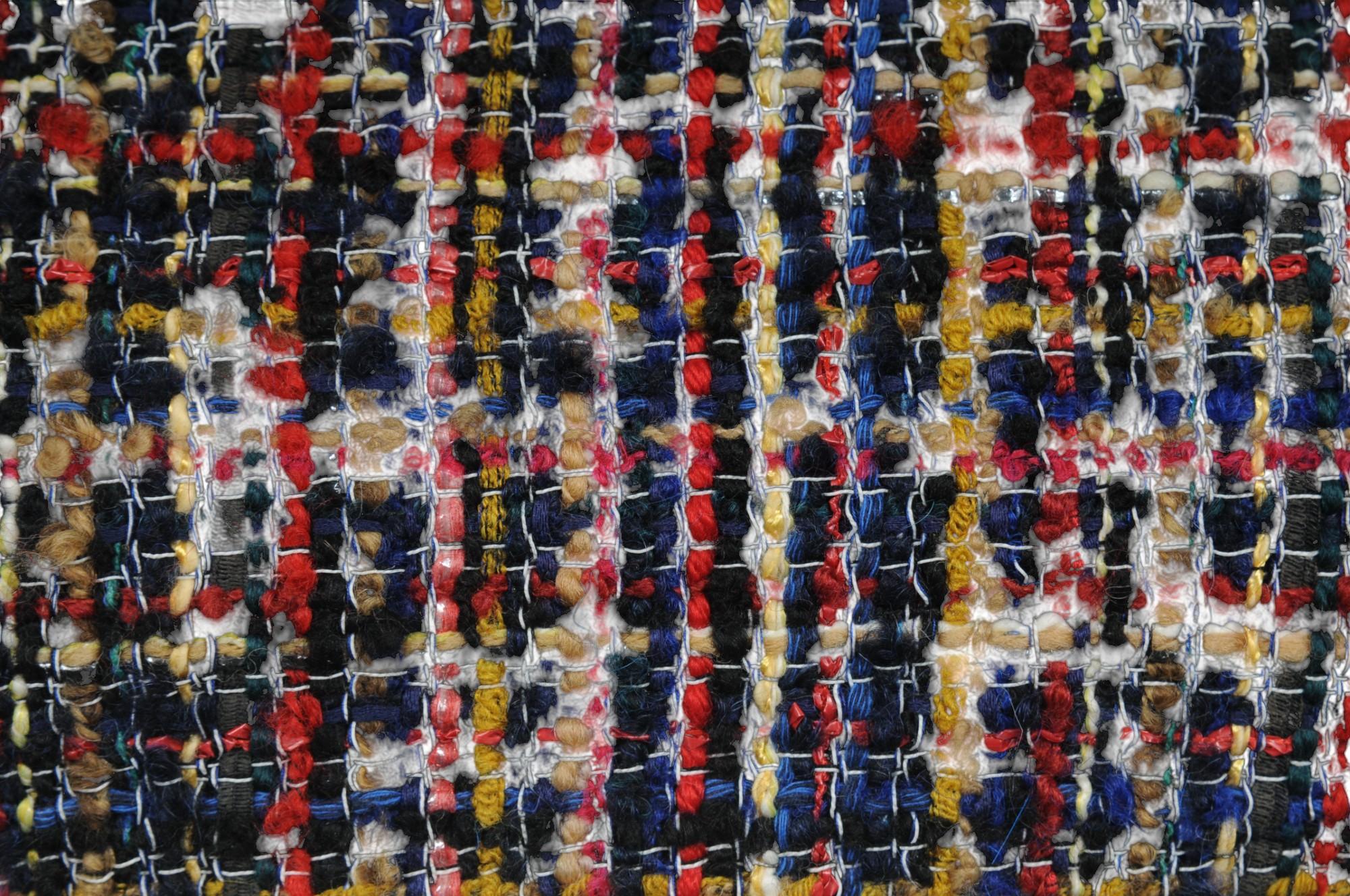 - Extérieur rouge et bleu

- Bande extensible

- Etiqueté taille FR 38

- Fabriqué en 31% acrylique 27% laine 15% polyester 13% coton 6% polyamide 5% viscose 1% alpaga 1% lin 1% polyester métallique



Condit : 

Le haut est neuf et porte