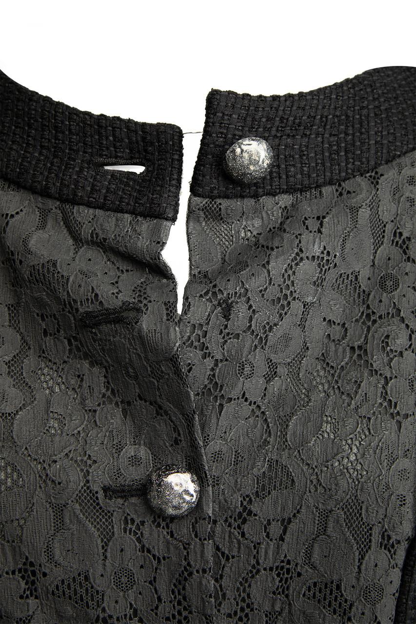Chanel Women's Vintage Black Chanel Two Piece Suit For Sale 4