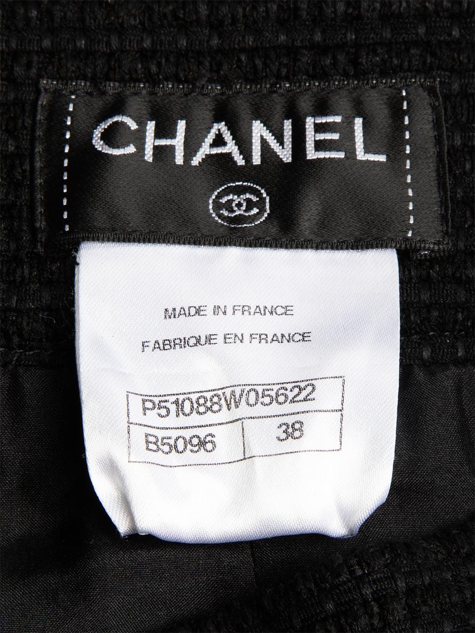 Chanel Women's Vintage Black Chanel Two Piece Suit For Sale 6