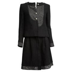 Chanel Women's Vintage Black Chanel Two Piece Suit