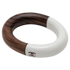 Chanel Wood Bangle Bracelet