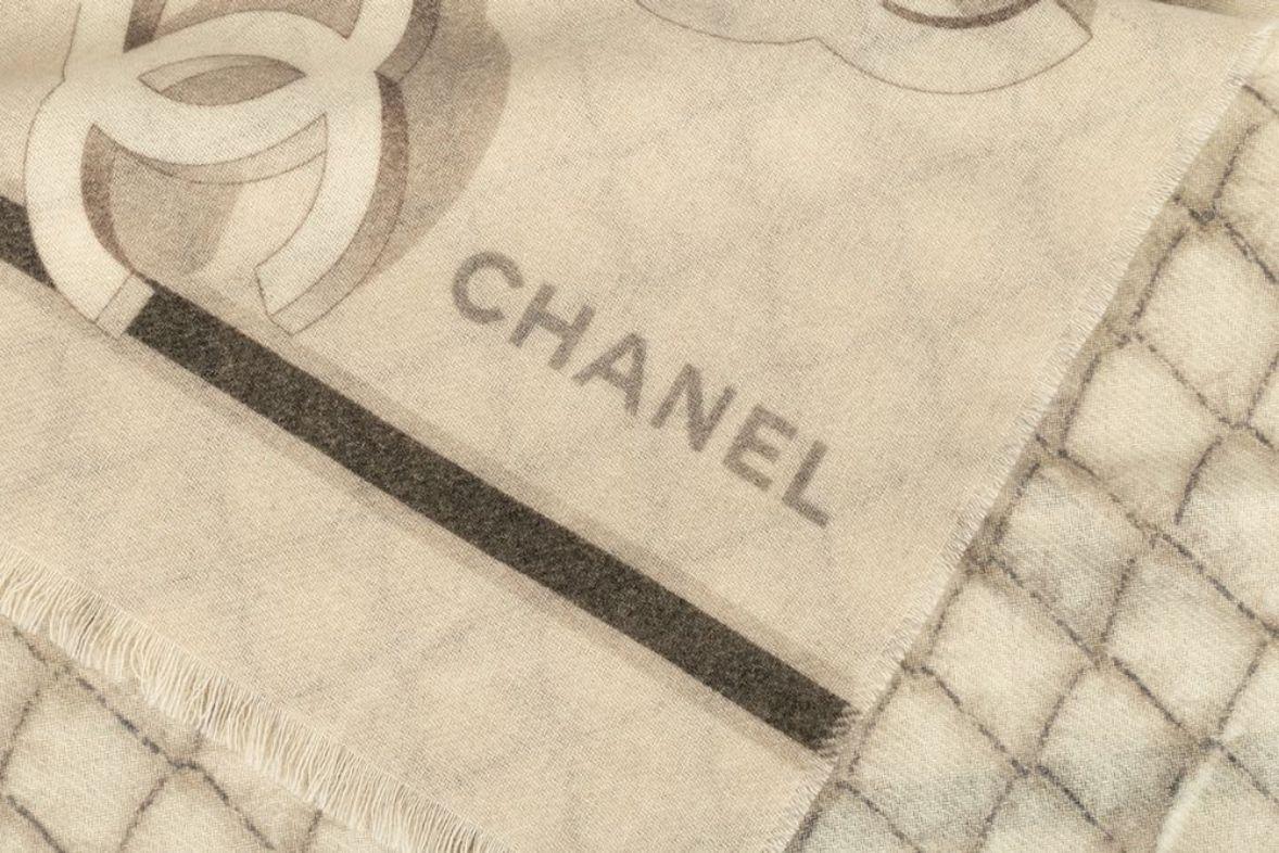 Chanel Wool and Cashmere Stole 1