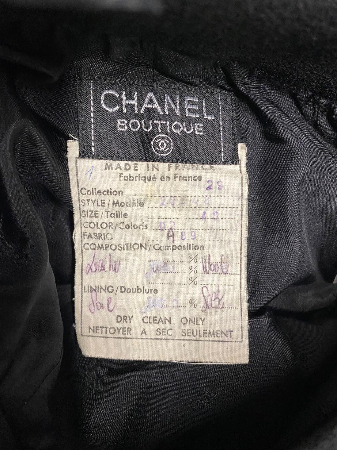Chanel Anzug aus Wolle und Goldmetall aus Herbst, 1992 9