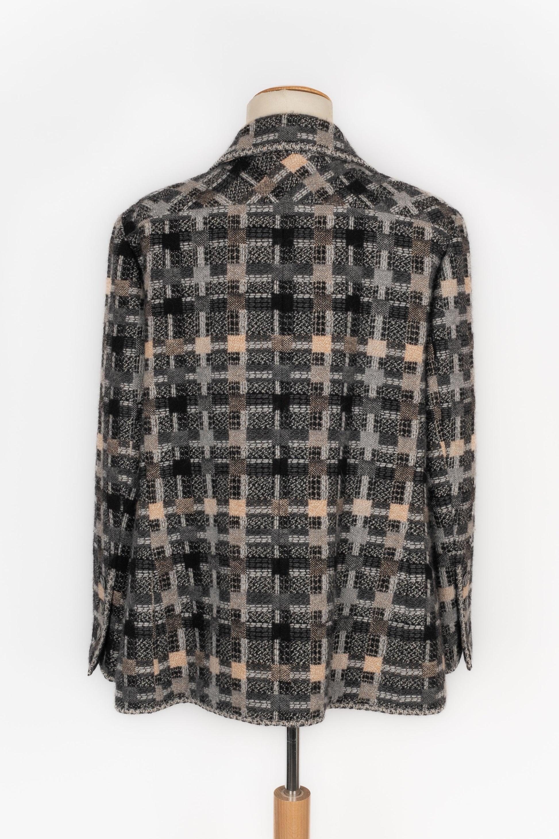 Black Chanel Wool, Angora, and Cashgora Jacket, 2005 For Sale