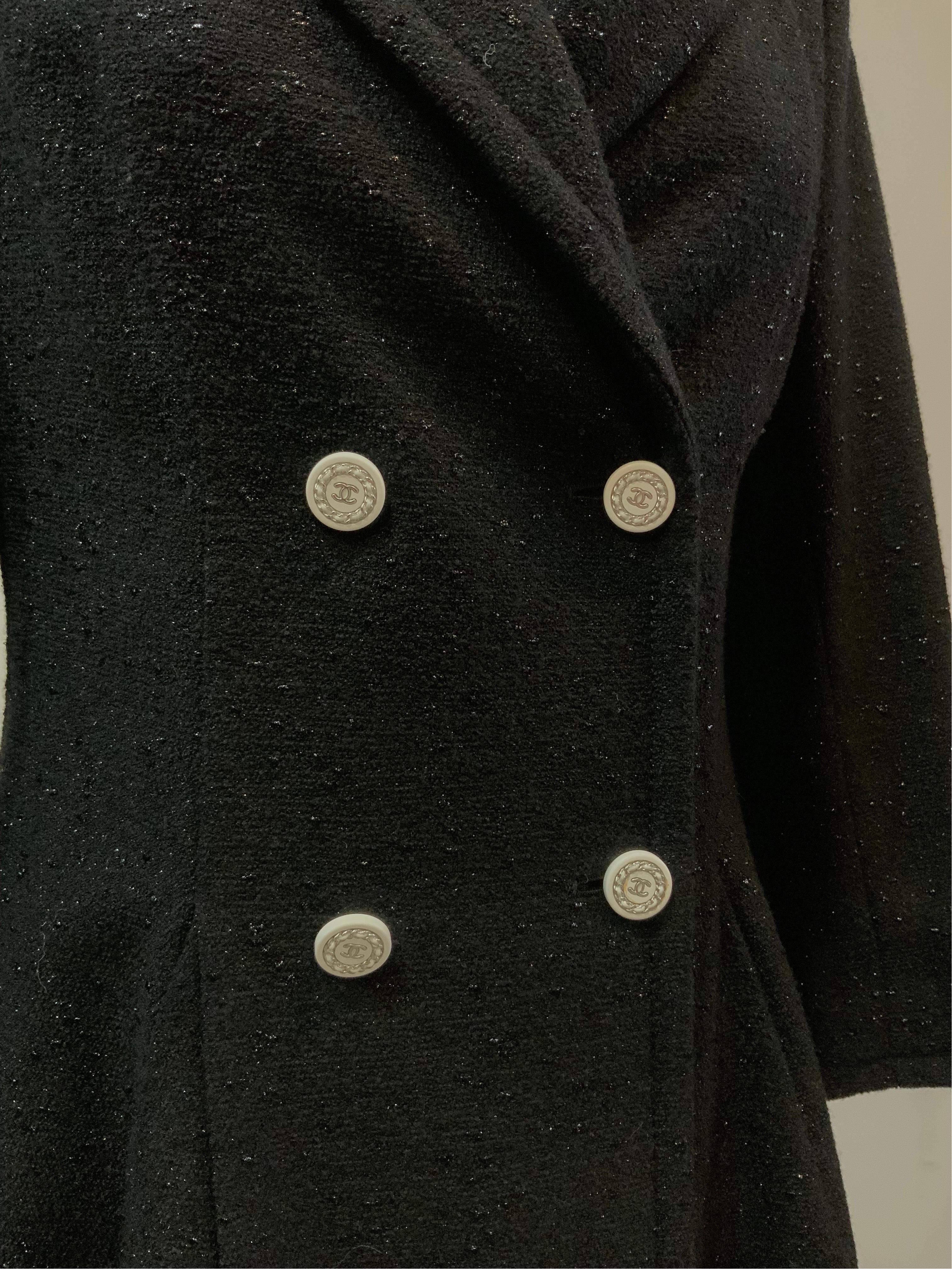 Chanel wool black Outwear In Excellent Condition In Carnate, IT