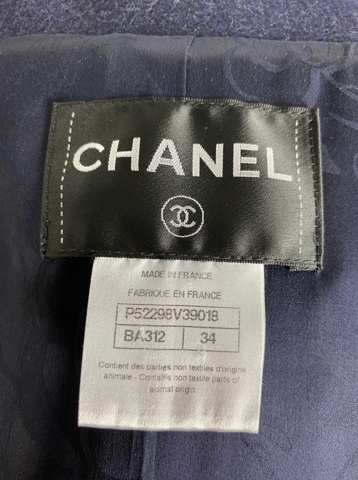 Chanel wool blue jacket  For Sale 3