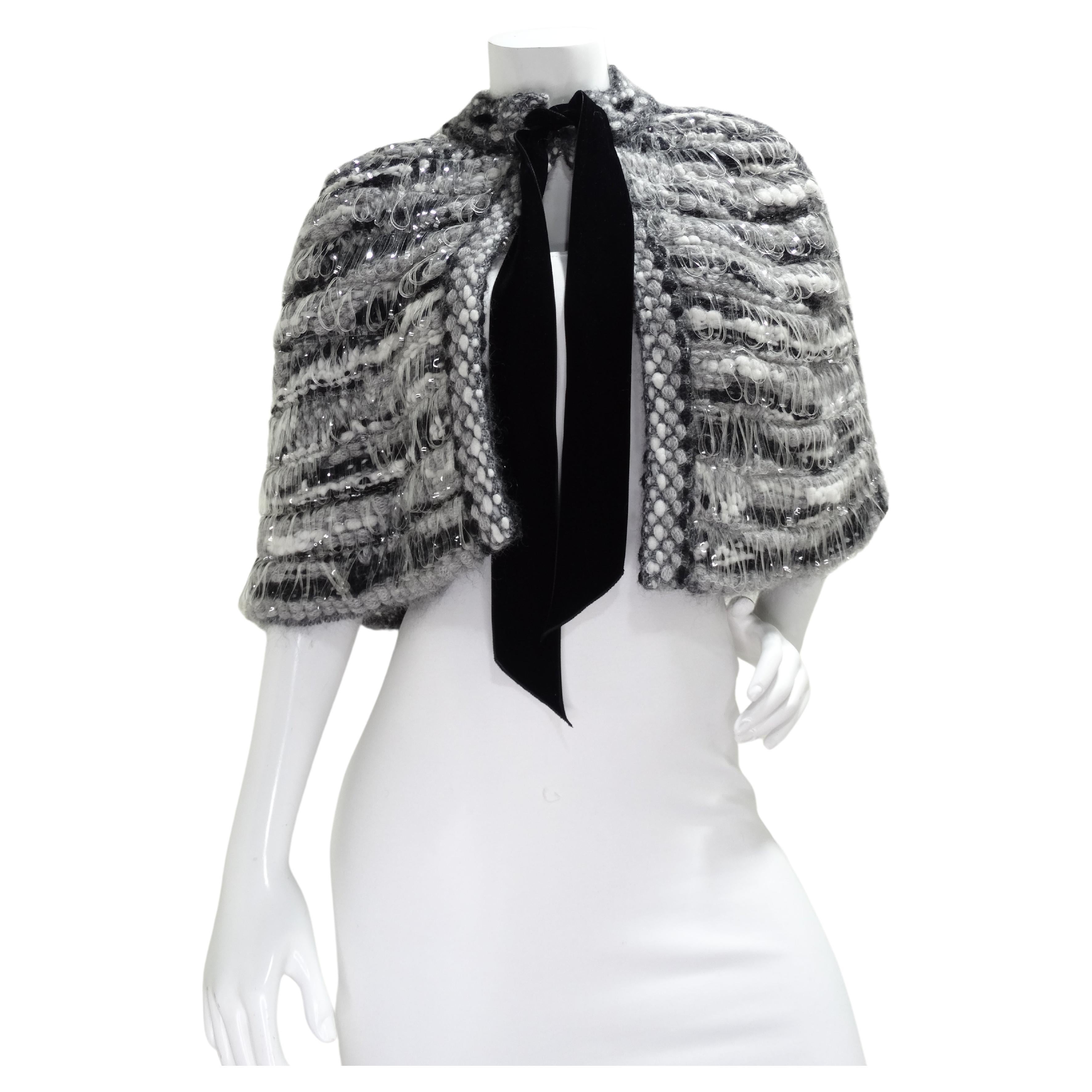 CHANEL Paris Moscow Métiers d'Art Collection Cape-Coat from in Grey Wool at  1stDibs