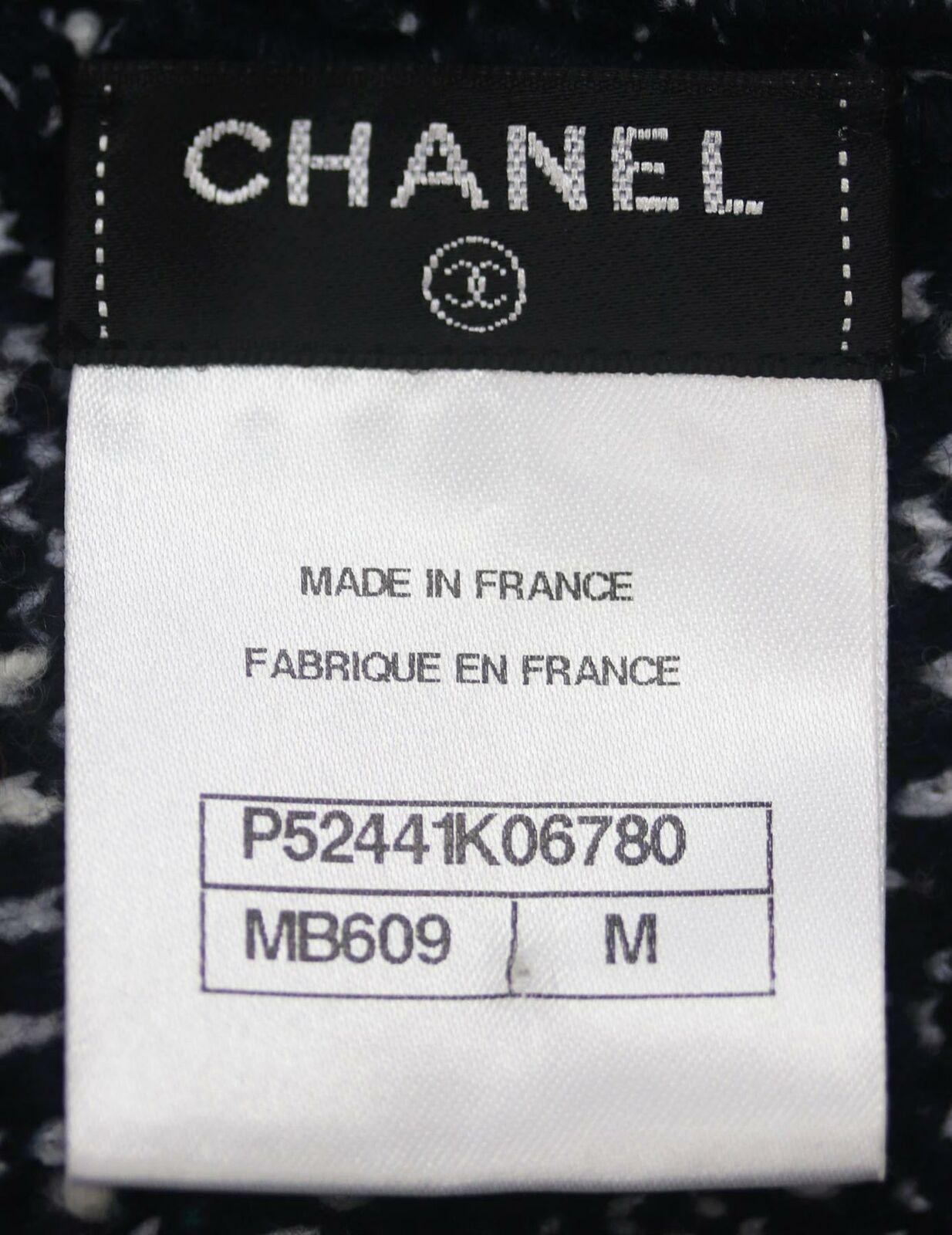 Chanel Wool & Cashmere Blend Knit Beanie In Excellent Condition In London, GB