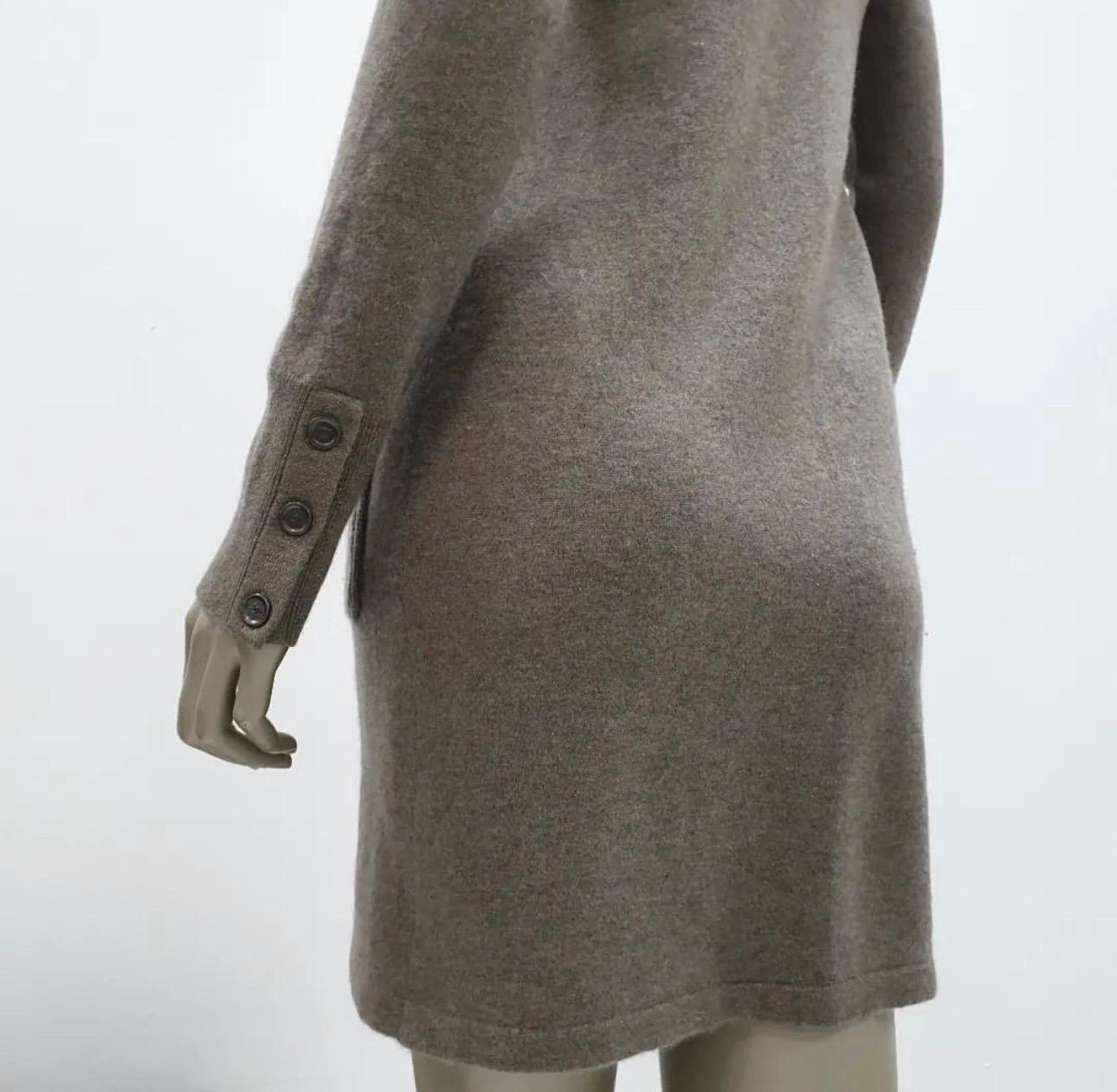 Chanel Wool Cashmere Lurex Knit CC Logo Buttons Sweater Dress  In Excellent Condition In Krakow, PL