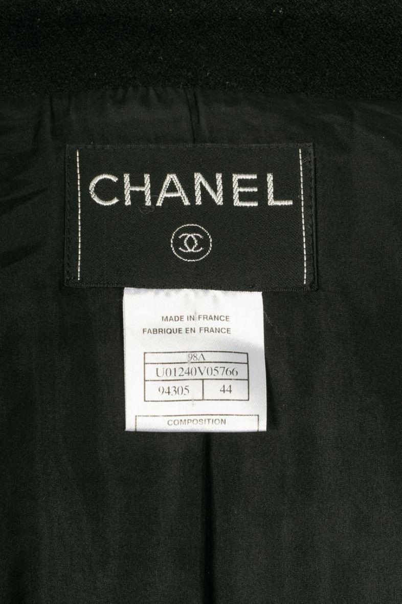 Chanel veste en laine avec doublure en soie en vente 5