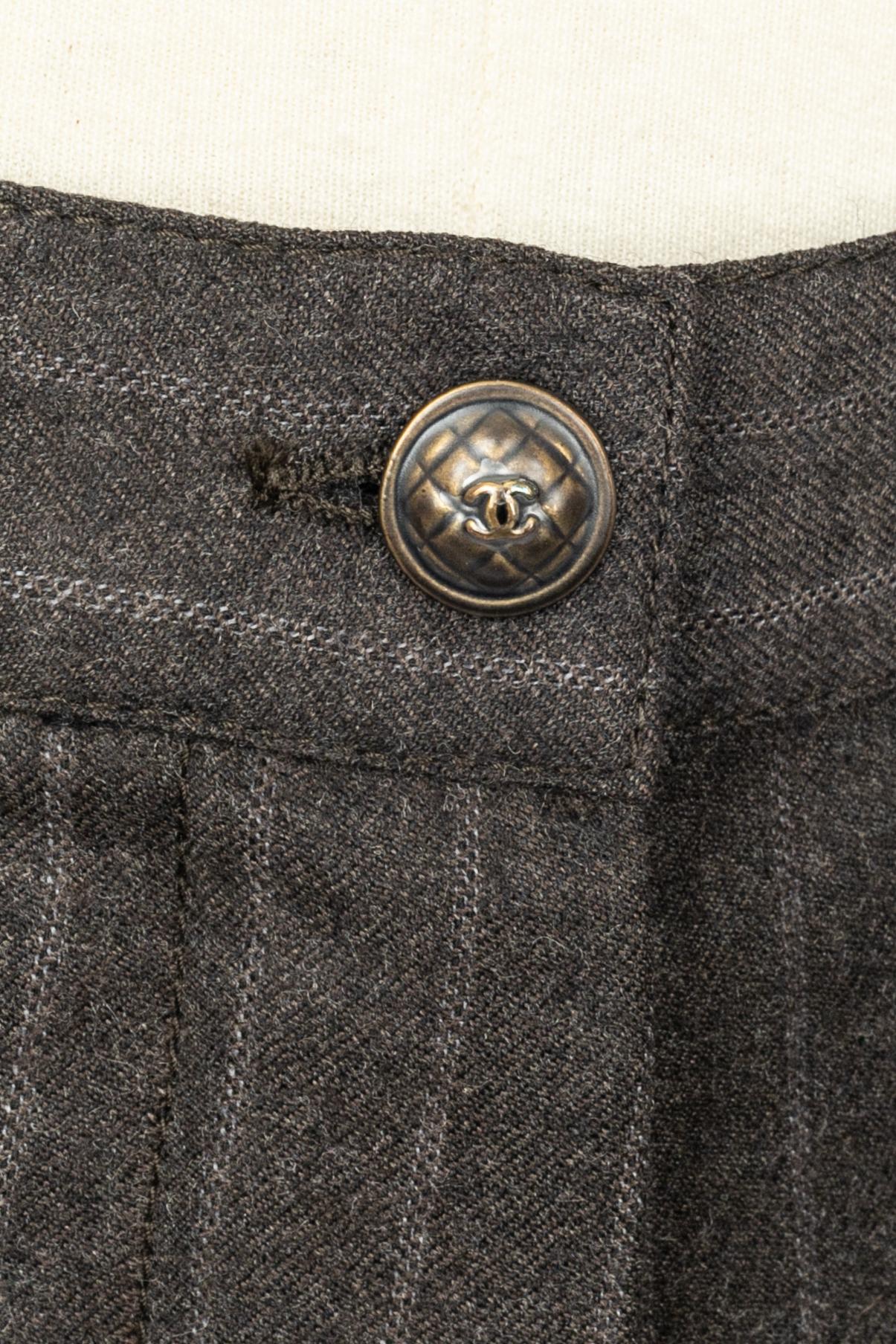 Nero Pantaloni in lana Chanel autunno 2004 in vendita