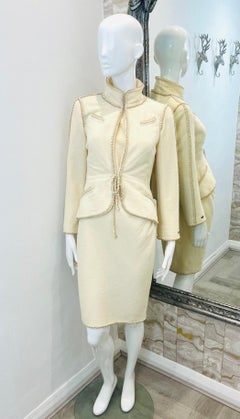 Chanel Wool & Silk Blend Tweed Dress & Jacket Set
