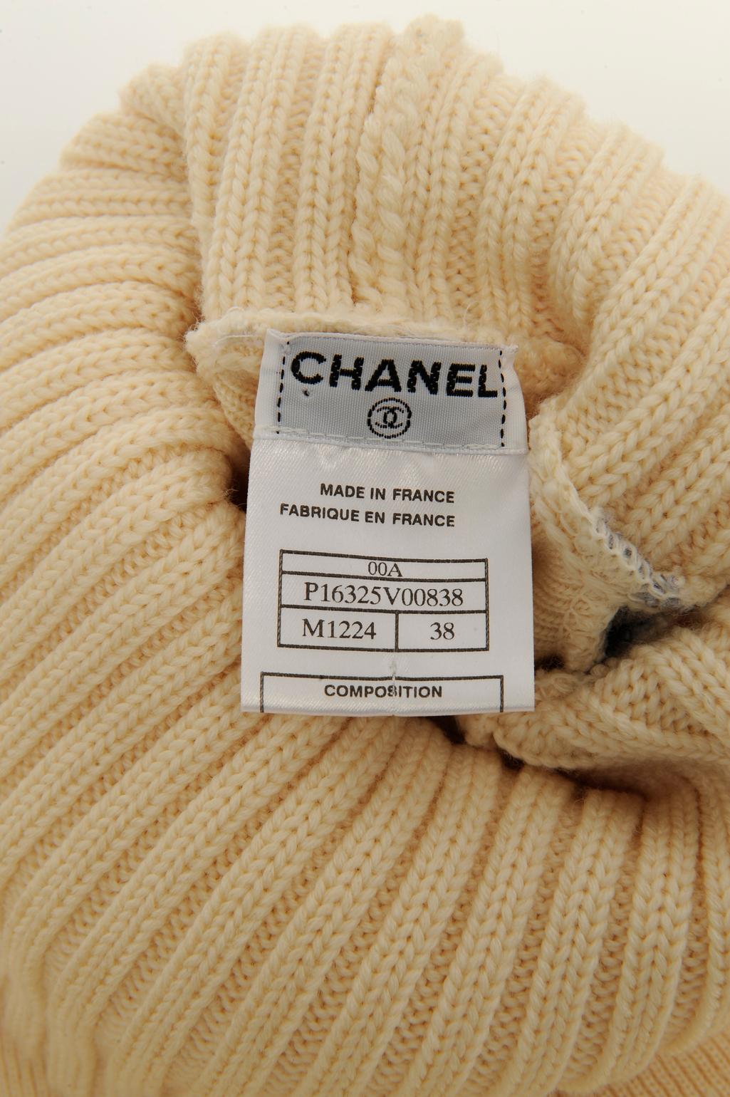 Chanel Rollkragenpullover aus Wolle, Herbst-Winter 2000-2001 im Angebot 7