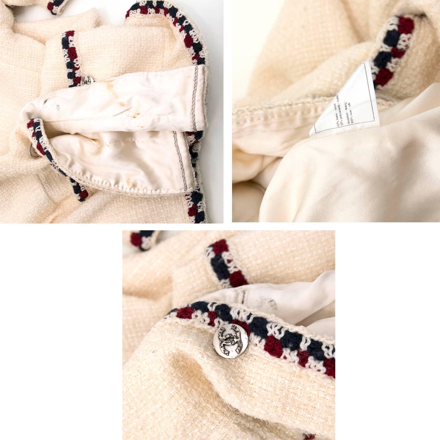 Chanel Wool Tweed Jacket SIZE US 14/FR 54/UK 18 1