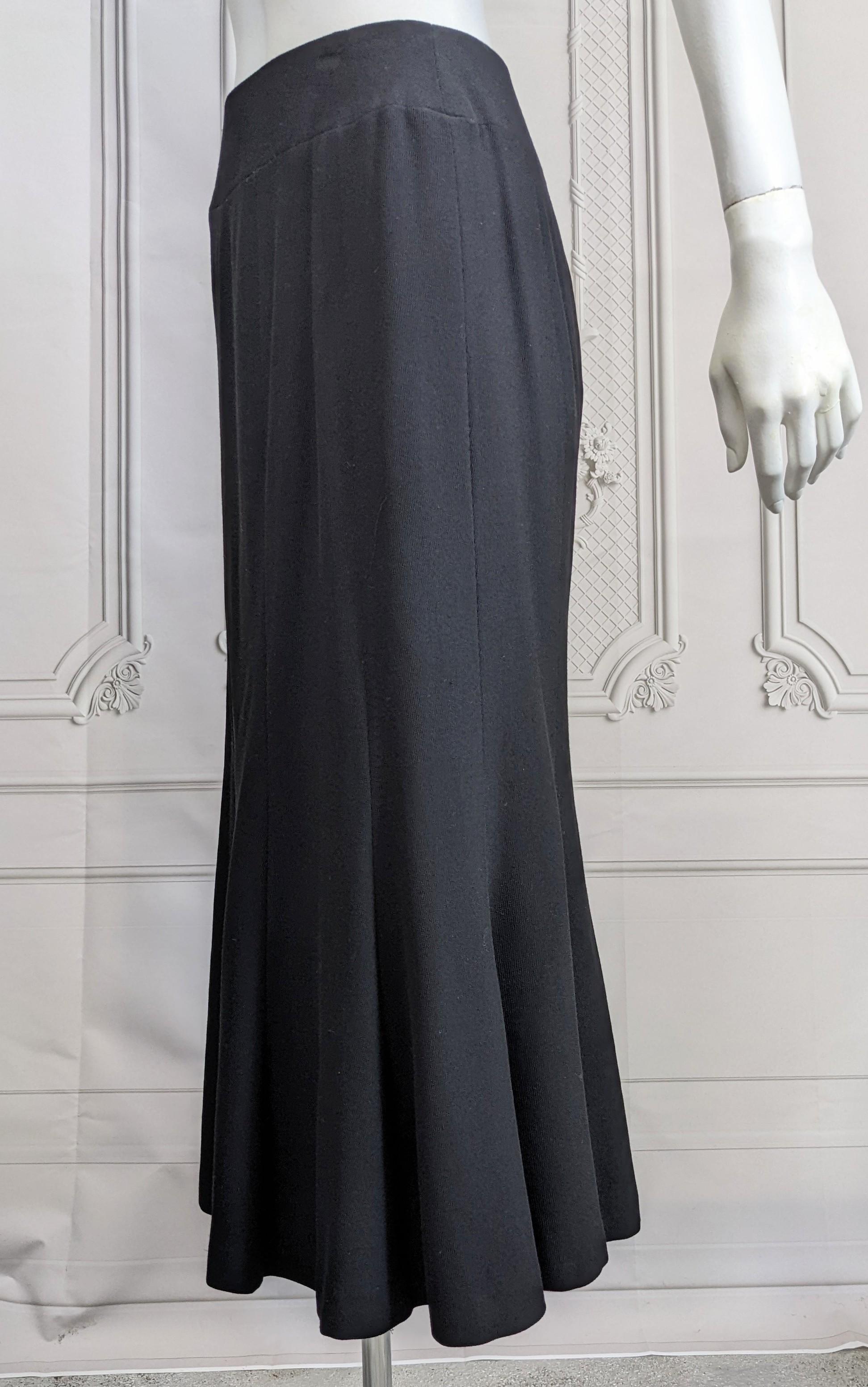 Chanel Wool Twill Trumpet Skirt  In Good Condition For Sale In New York, NY