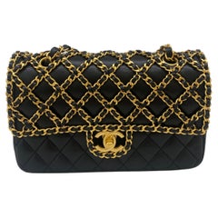 Chanel Woven Chain Classic Flap Exclusive Black GHW