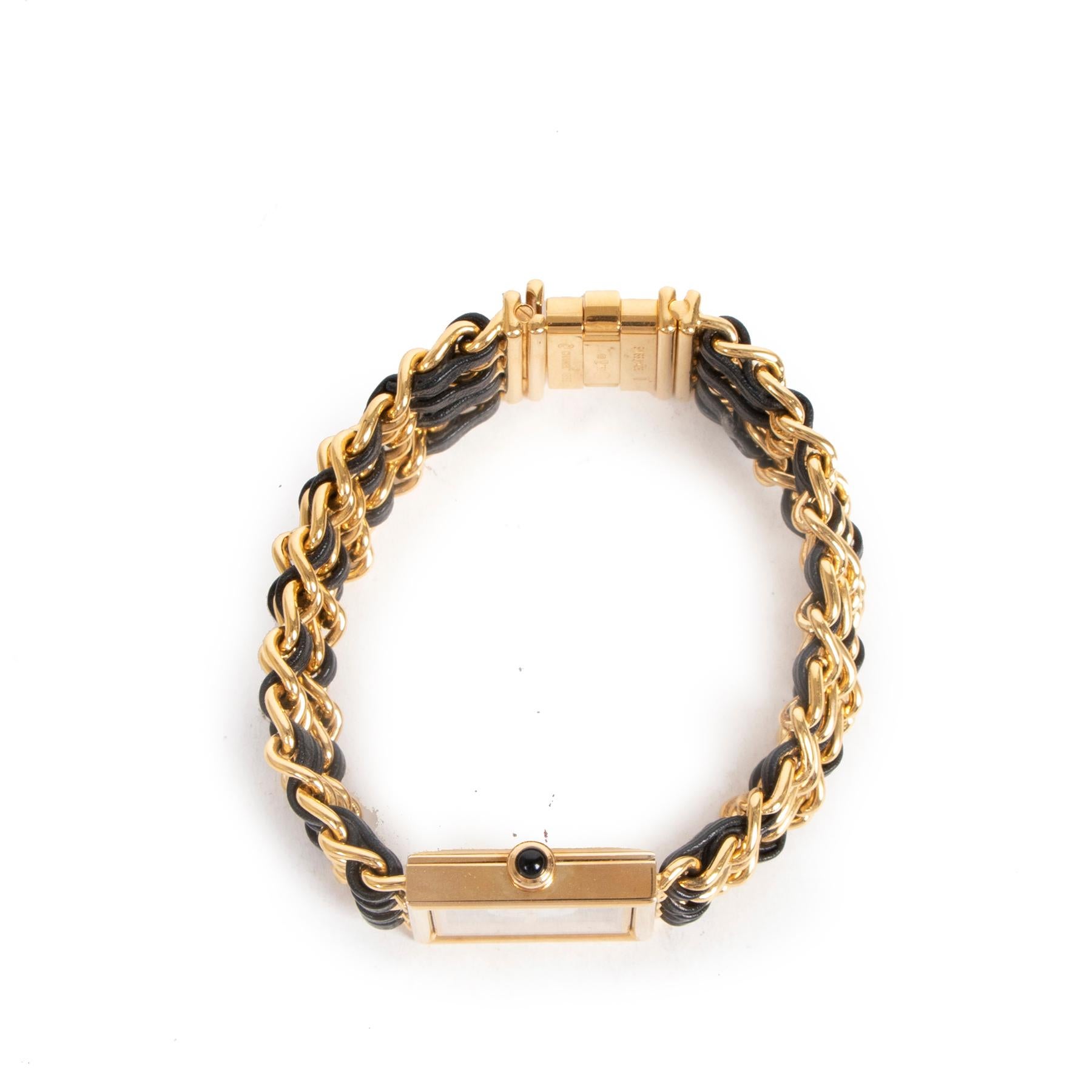 Contemporary Chanel Woven Chain Mademoiselle 18K Watch