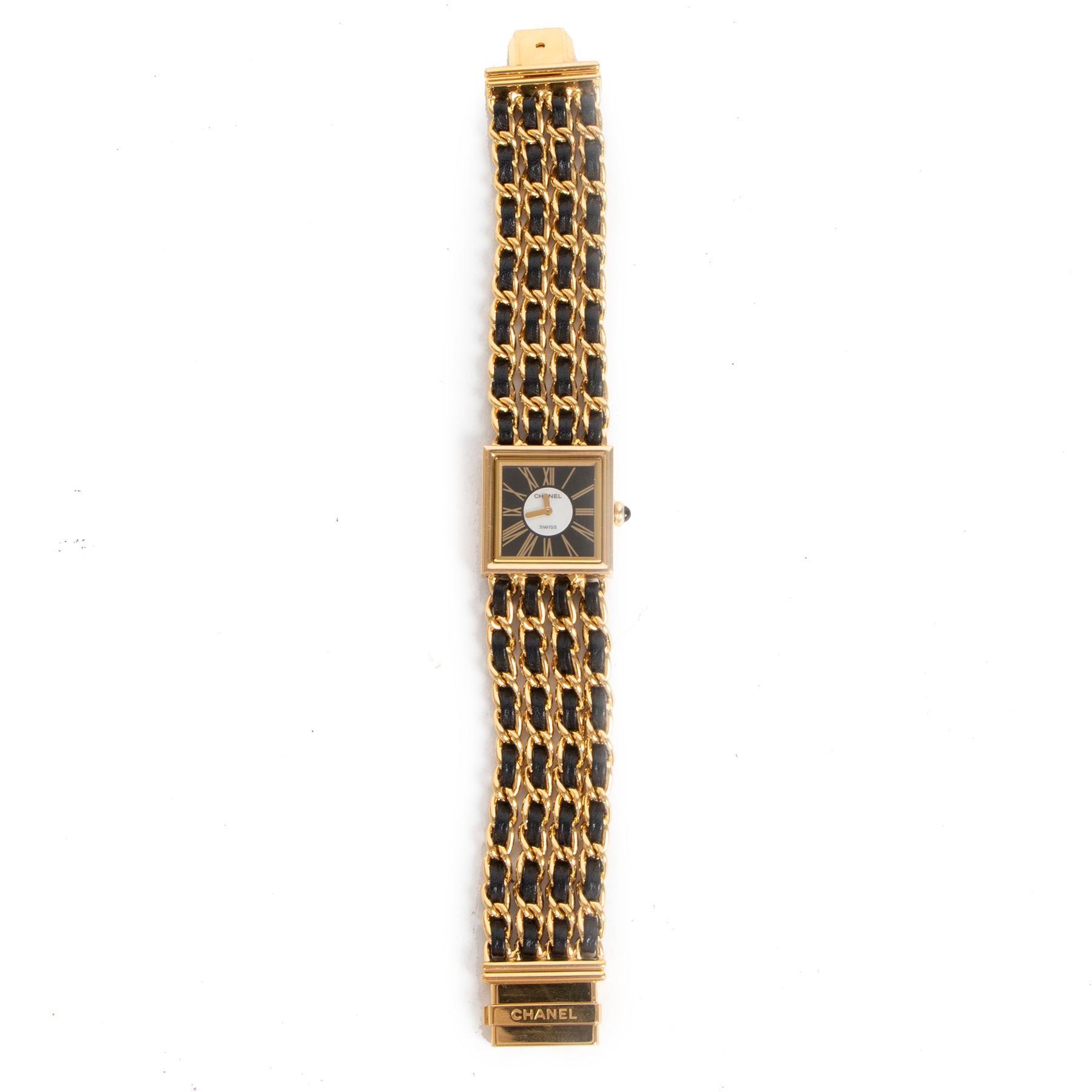 Chanel Woven Chain Mademoiselle 18K Watch In Excellent Condition In Antwerp, BE