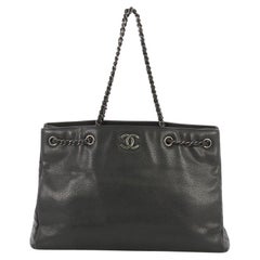 Chanel Woven Chain Shopping Tote Caviar Large