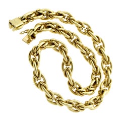 Chanel Woven Gold Choker Necklace