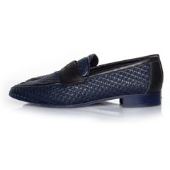 Chanel, woven leather moccasin loafer