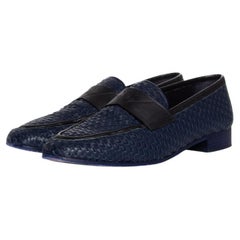 Chanel, woven leather moccasin loafer