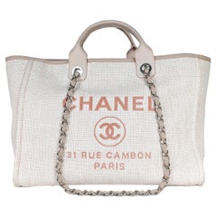 Chanel Deauville Tote Handbag (2019) at 1stDibs  black chanel deauville  tote, chanel deauville dupe, chanel deauville tote 2020